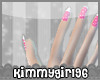 Pink Dotty nails :3