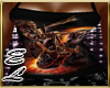 Skeleton on motorcycle