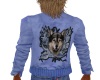 Blue Wolf Print Jacket