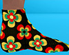 Retro Flowers Socks 6 M