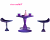 purple btrfly club table