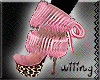 [W] Pink Fur Boots