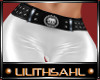 LS~RLL LEATHER PANTS WHT