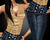 P~Sexy outfit gold jeans