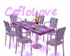 dining table purple