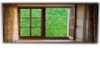 Wood frame open window