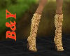 Golden snake boots