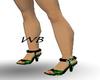 green accent hi heels