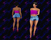 PNK Lace TopW/BLU Shorts
