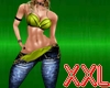 XXL GREEN TOP + JEAN DRE