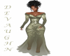 RAFINA Satin Cream Gown