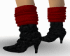 black & red boots
