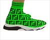 Fendi Green Sock Shoes