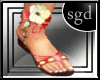 !SGD Flower Sandals Red