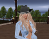 {W} Cowgirl Hat Black