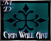 Cyan Cross Wall Art