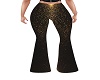 gold party  flared pants