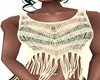 Creme Tee/ Black Bra