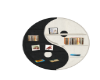 yin yang bookcase bw