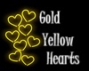 Gold Yellow Hearts