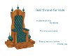 Teal throne for kids