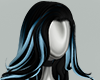 Long hair black/blue