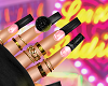 Black Nails Pom Pom
