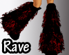 Bk & red rave boots