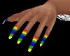 Rave Rainbow Nails Hands