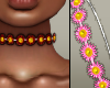 D! Floral choker red