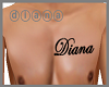 Diana's chest tattoo