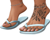 Lea Blue Flip Flops