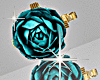 Rose Teal - Gold Ring