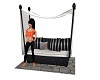 Blk Slvr Kissing Couch