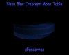 Neon Blue Crescent Table