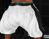 baggy white/blk shorts