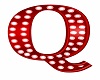 Red Sign Letter  Q