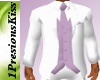 white lavender suit