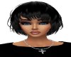 BLUE/DIAMOND CROSS NECK.
