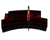 dark red and black couch