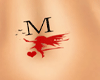 !Mx!Letter M angel tatto