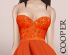 !A custom orange dress