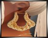 Gold large hoop earring