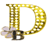 B♛|Gold Sign Letter D