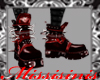 Black/Red Spiked Boots