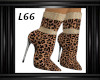 Gold Leopard Boots L66