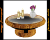 gold/blk flower table