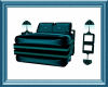 Reflective King Bed Teal