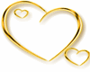 DnZ Gold Heart Stickers