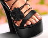🤍 Black Rosy Heels